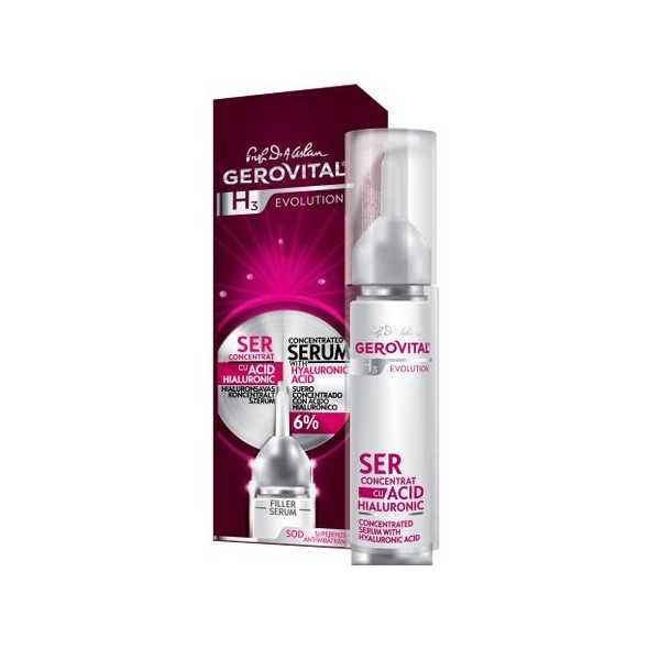 Ser concentrat cu acid hialuronic H3 Evolution, 10ml, Gerovital