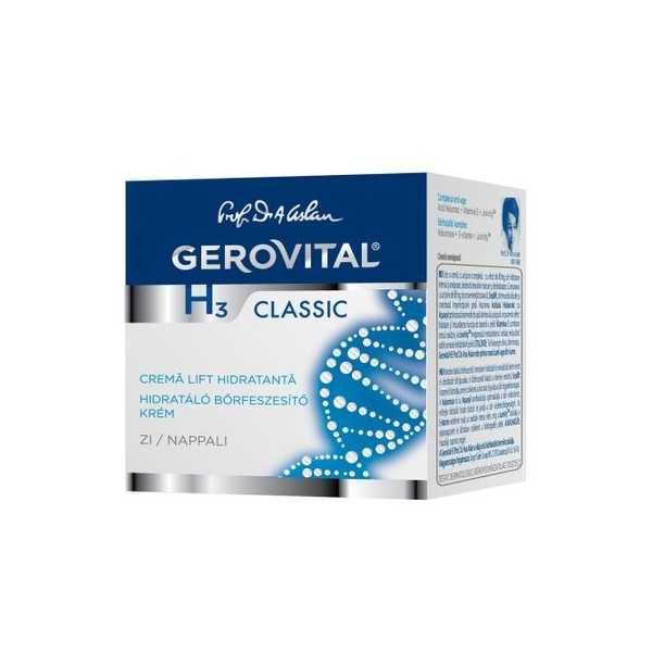 Crema de zi lift hidratanta H3 Classic, 50ml, Gerovital