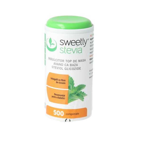 Indulcitor cu extract de stevia, 500 tablete, Sweetly