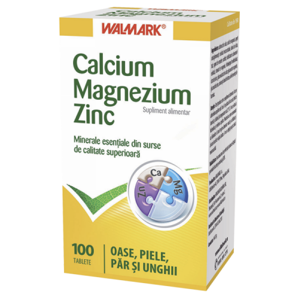 Calcium Magnezium Zinc, 100 tablete, Walmark