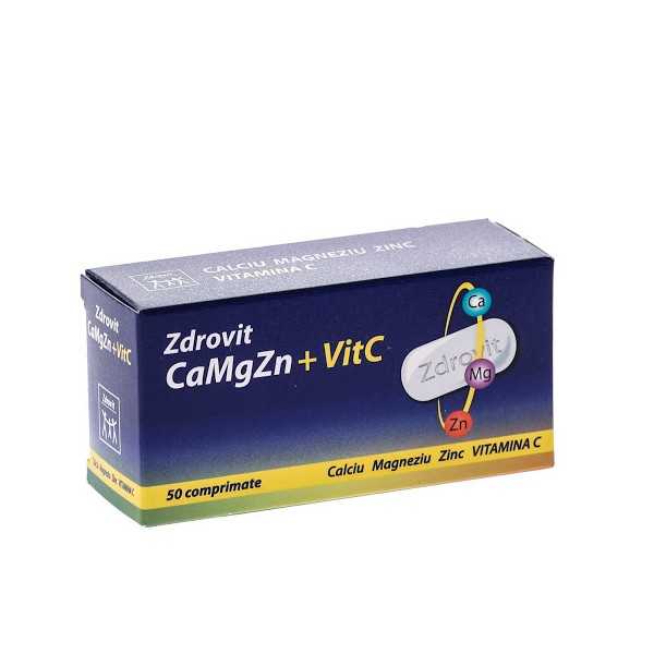 CaMgZn + Vitamina C, 50 comprimate, Zdrovit