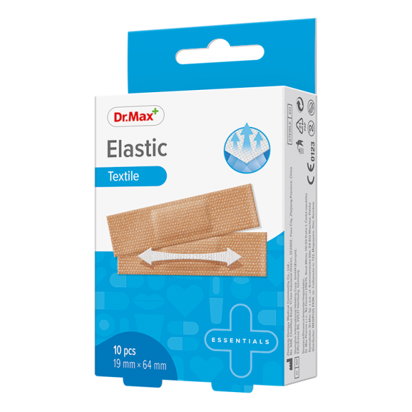 Dr.Max Plasture elastic 19 x 64mm, 10 bucati