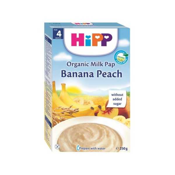 Cereale cu piersici si banane, 250 g, HiPP