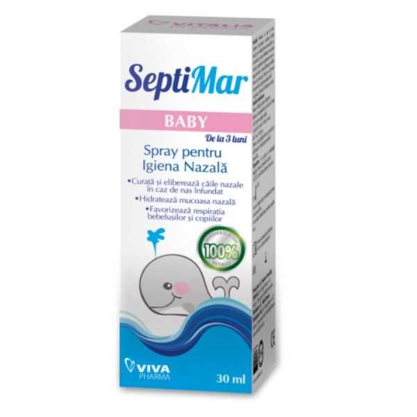 Spray pentru igiena nazala SeptiMar Baby, 30ml, Vitalia