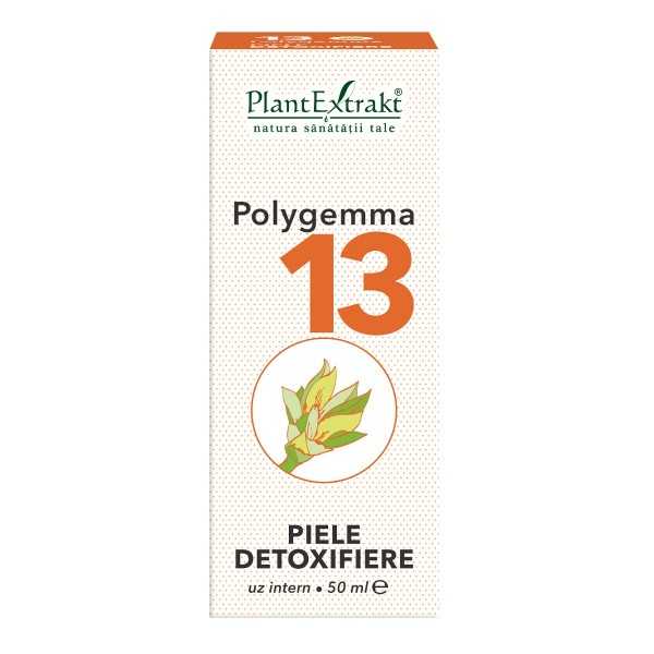 Polygemma 13 Piele detoxifiere, 50ml, Plant Extrakt