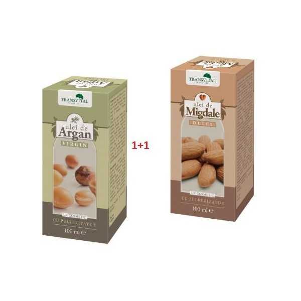 Pachet Ulei argan 100ml + Ulei migdale dulci 100ml, Parapharm