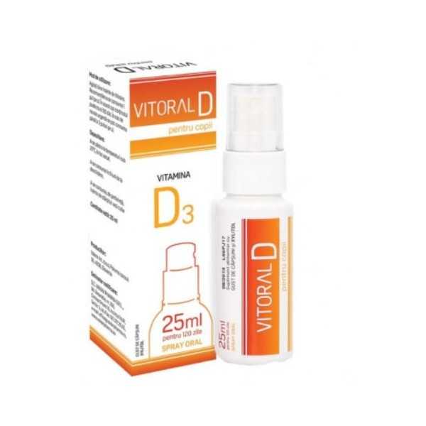 Spray oral pentru copii Vitoral D, 25ml, Vitalogic