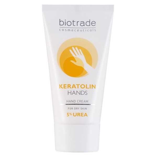 Crema pentru maini cu 5% uree Keratolin Hands, 50ml, Biotrade