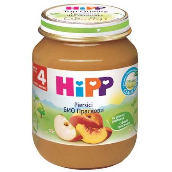 Piure de piersici, 125g, Hipp