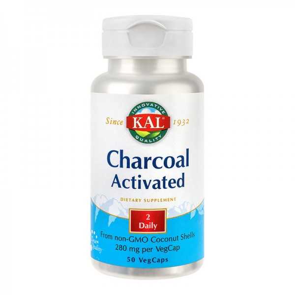 Charcoal Activated (Carbune medicinal) 280 mg, 50 capsule, Secom