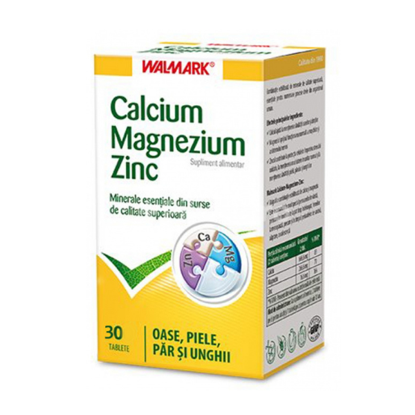 Calciu Magneziu Zinc, 30 capsule, Walmark