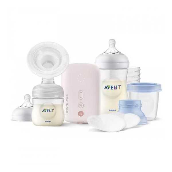 Set de alaptare cu pompa de san electrica SCD 395/21, Philips Avent