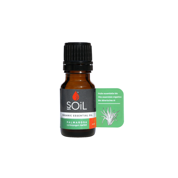 Ulei esential Palmarosa 100% Organic- Ecocert, 10ml, Soil