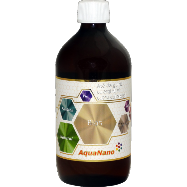 Apa de gura Aquanano (argint, cupru) Bios 12ppm, 480ml, Aghoras