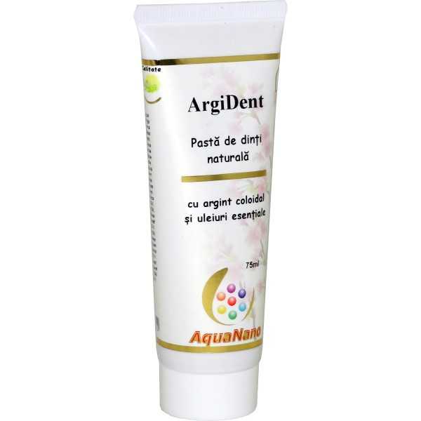 Pasta de dinti ArgiDent cu argint coloidal si uleiuri esentiale AquaNano, 75ml, Aghoras