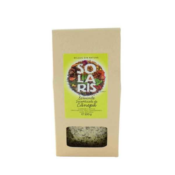 Seminte decorticate de canepa, 100g, Solaris