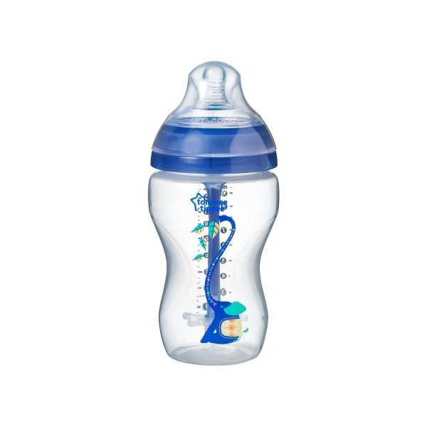 Biberon Advanced cu Sistem de Ventilatie Albastru, 340ml, Tommee Tippee