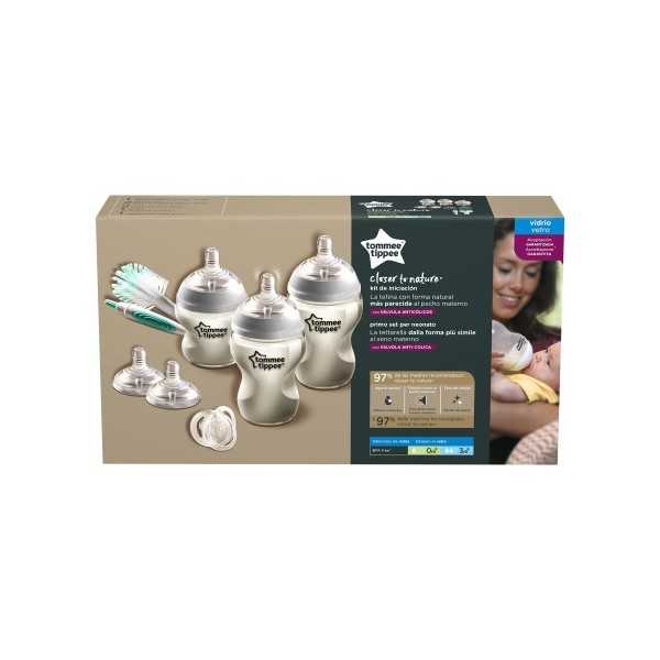 Set biberoane din sticla +0 luni, Tommee Tippee