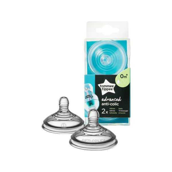 Tetina Advanced anticolici cu flux lent, 2 bucati, Tommee Tippee