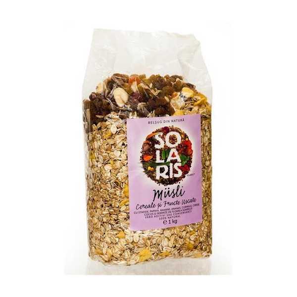 Musli cereale si fructe uscate, 1kg, Solaris