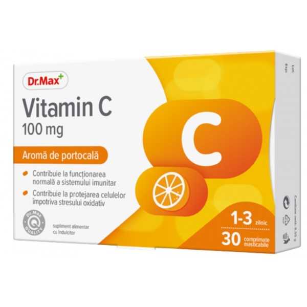 Dr.Max Vitamina C 100mg, 30 comprimate masticabile