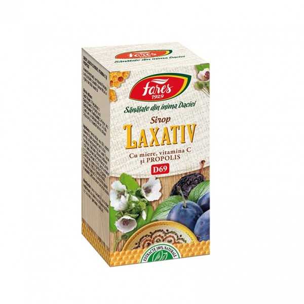 Sirop laxativ cu miere si propolis D69, 100ml, Fares