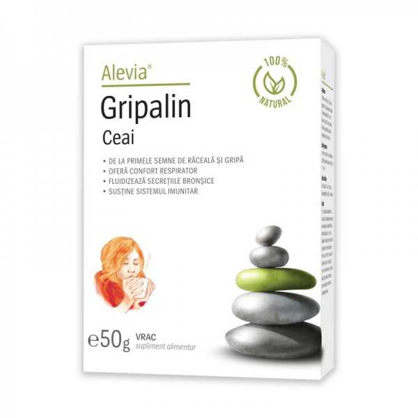 Ceai gripalin 100% natural, 50g, Alevia