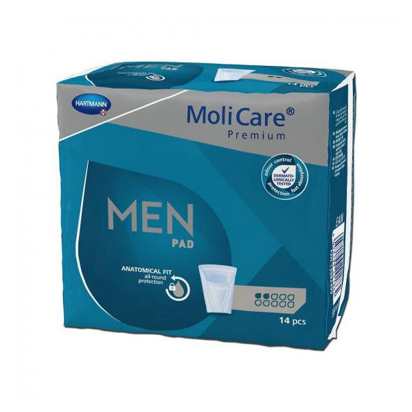 Tampoane incontinenta barbati 2 picaturi Molicare Premium Pad, 14 bucati, Hartmann