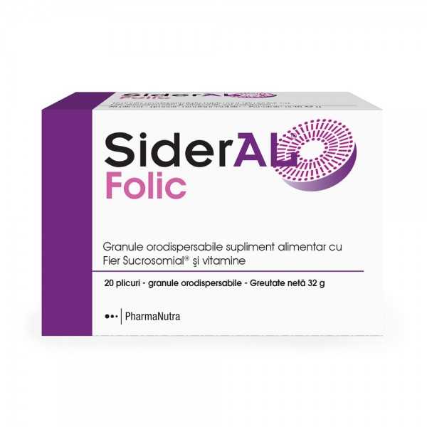 Sideral Folic, 20 plicuri, Solacium Pharma