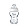 Biberon din sticla cu tetina din silicon Closer to Nature +0 luni, 250ml, Tommee Tippee