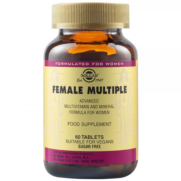 Multivitamine si minerale pentru femei Female Multiple, 60 tablete, Solgar