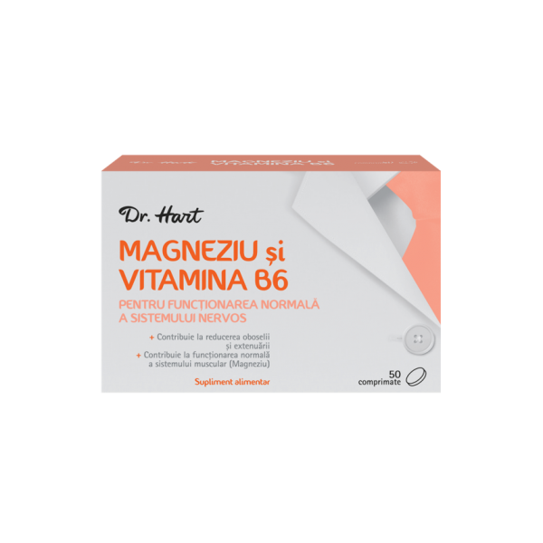 Dr.Hart Magneziu si vitamina B6, 50 comprimate