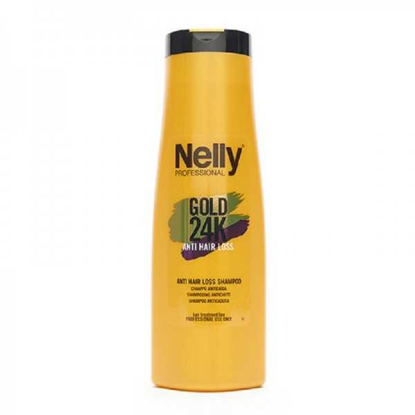 Sampon impotriva caderii parului Gold 24K, 400ml, Nelly Professional