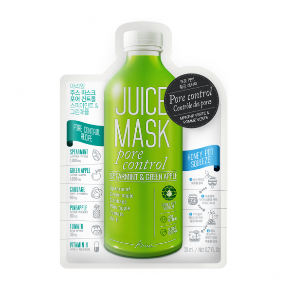 Masca servetel cu menta si mar verde Juice Mask, 20g, Ariul