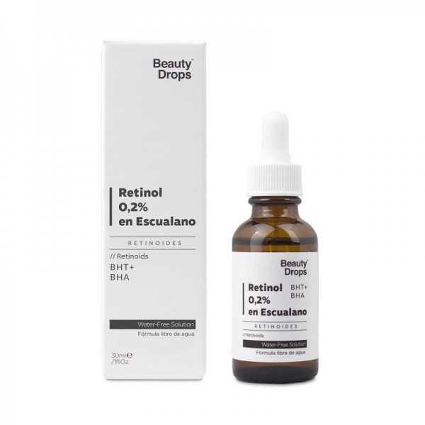 Serum pentru ten cu Retinol 0.2% si Squalane, 30ml, Beauty Drops