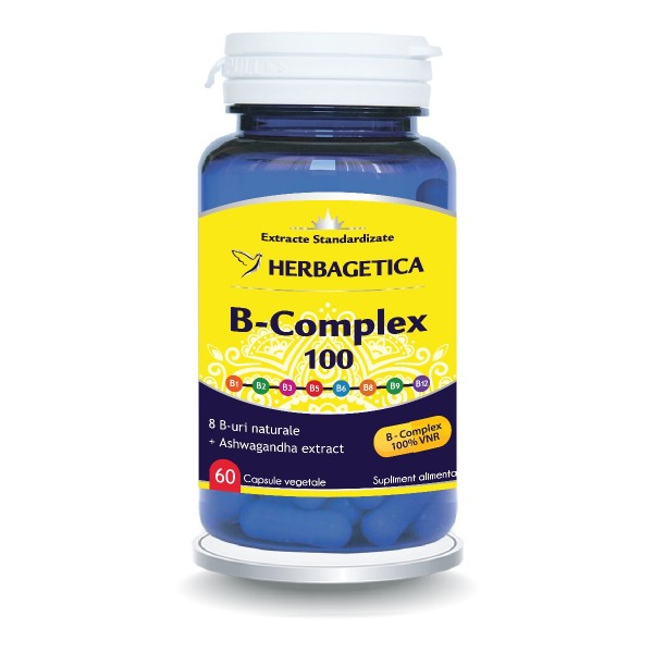 B-Complex 100, 60 capsule, Herbagetica