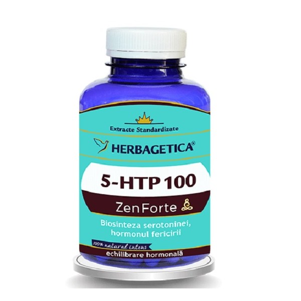 5 HTP 100 Zen Forte, 120 capsule, Herbagetica