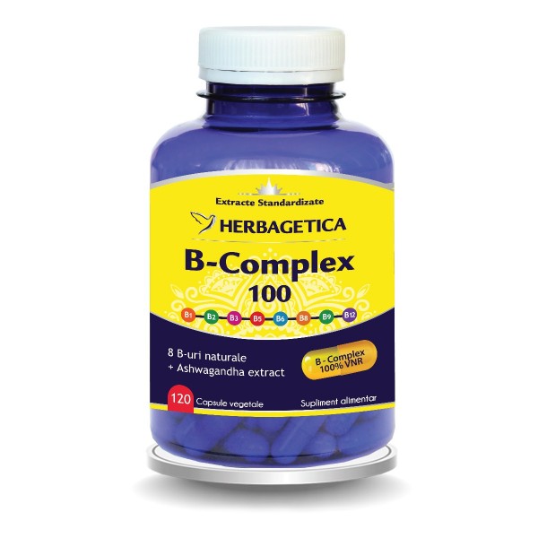 B-Complex 100, 120 capsule, Herbagetica