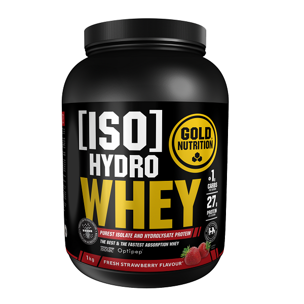 Iso Hydro Whey Capsuni, 1kg, Gold Nutrition