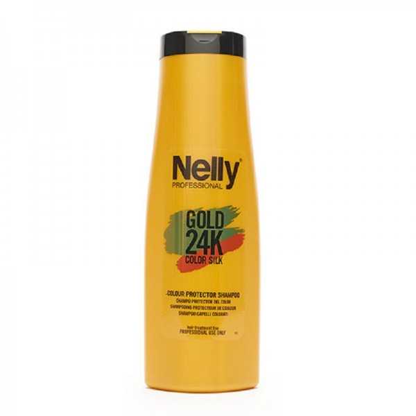 Sampon pentru parul vopsit Gold 24K Color Silk, 400ml, Nelly Professional