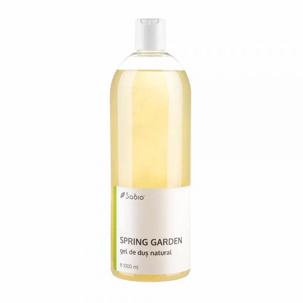 Gel de dus natural Spring Garden, 1000ml, Sabio