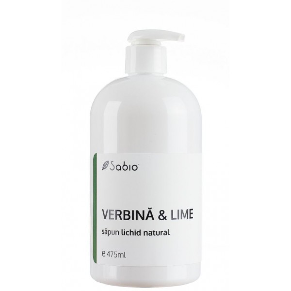 Sapun lichid natural verbina si lime, 475ml, Sabio