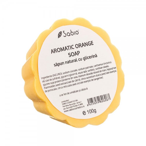 Sapun natural cu glicerina Aromatic Orange, 100g, Sabio