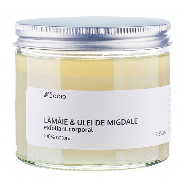 Exfoliant cu lamaie si ulei de migdale, 250ml, Sabio