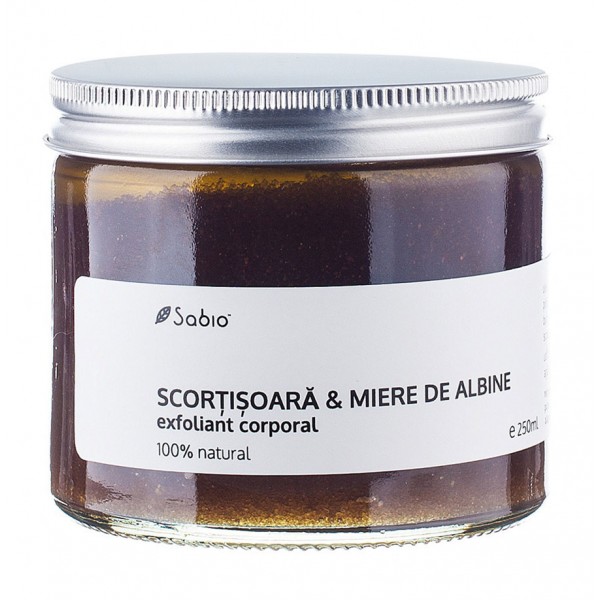 Exfoliant cu scortisoara si miere de albine, 250ml, Sabio