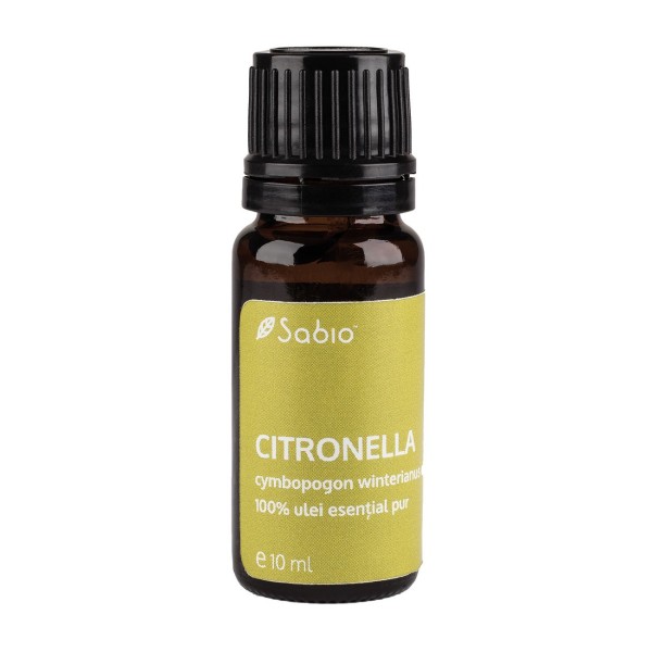 Ulei esential citronella (cymbopogon winterianus oil), 10ml, Sabio