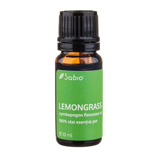 Ulei esential pur Lemongrass (cymbopogon flexuosus), 10ml, Sabio