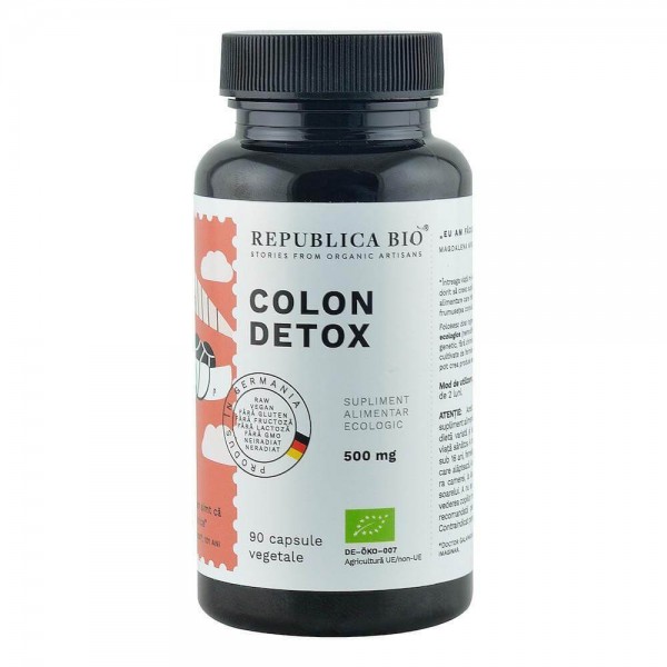 Colon Detox ecologic, 90 capsule, Republica Bio