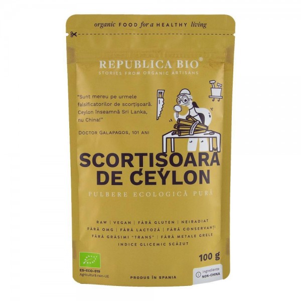 Scortisoara de Ceylon pulbere ecologica pura, 100g, Republica Bio