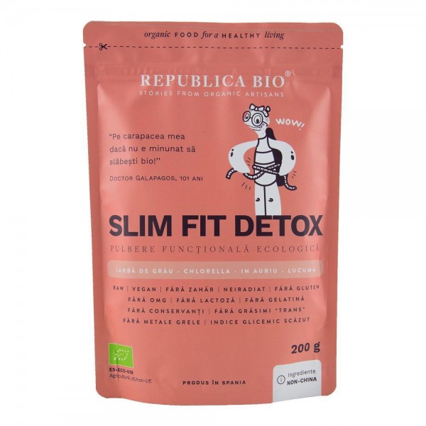 Slim Fit Detox pulbere functionala ecologica, 200g, Republica Bio